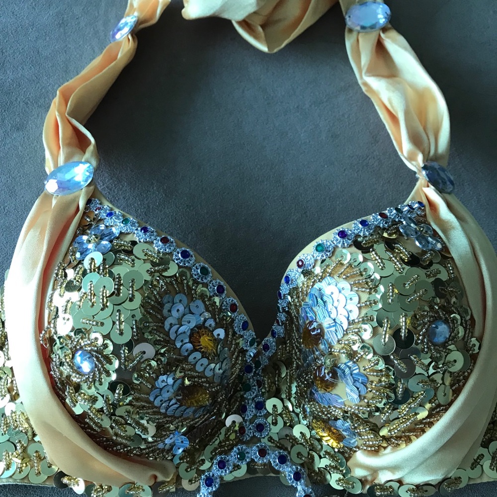 Sequence Dazzled Yellow Silver Bra 34C